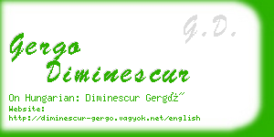 gergo diminescur business card